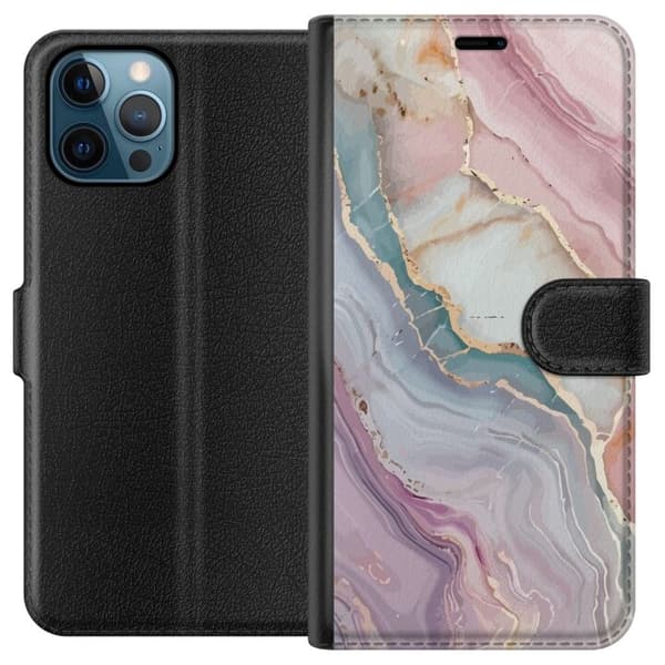 Lommeboketui til Apple iPhone 12 Pro med Marmor motiv
