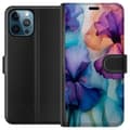 Miniatyrbillede 1 af 4: Tegnebogsetui til Apple iPhone 12 Pro Max med Magiske blomster motiv