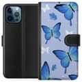 Miniatyrbilde 1 av 4: Lommeboketui til Apple iPhone 12 Pro Max med Blå sommerfugler motiv