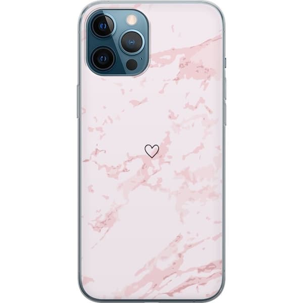 Mobildeksel til Apple iPhone 12 Pro Max med Rosa Hjerte motiv