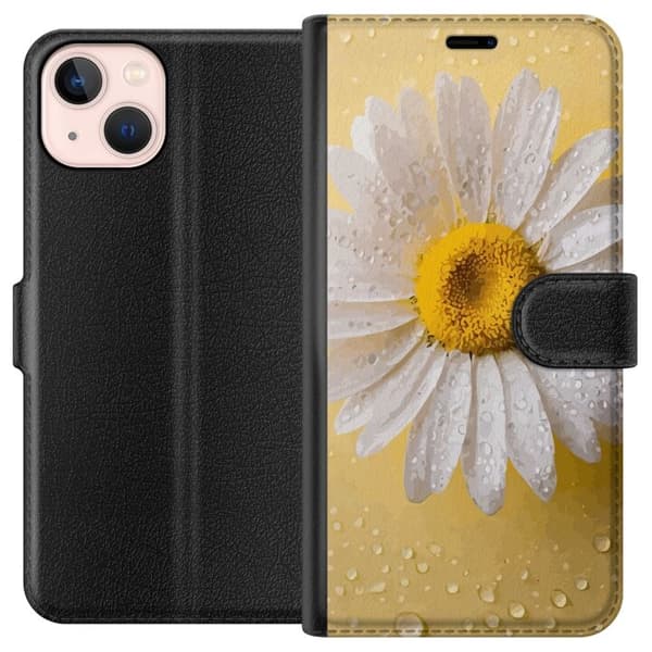 Tegnebogsetui til Apple iPhone 13 mini med Porcelænsblomst motiv