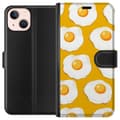 Miniatyrbillede 1 af 4: Tegnebogsetui til Apple iPhone 13 mini med Stegt æg motiv