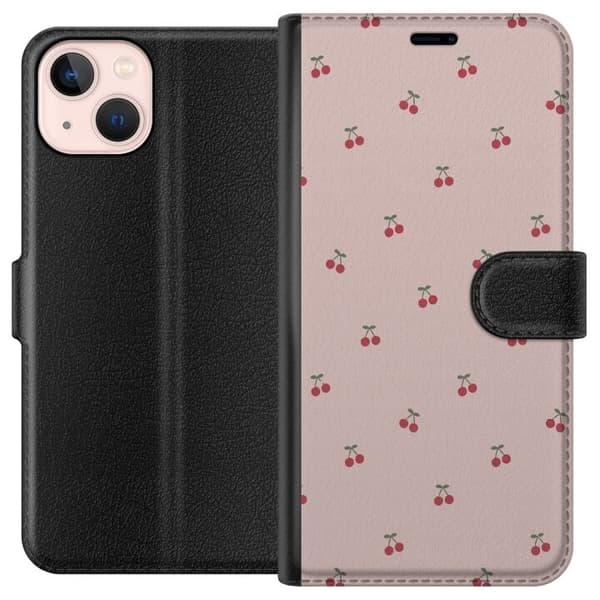 Plånboksfodral till Apple iPhone 13 mini med Körsbär motiv