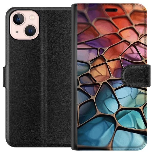 Plånboksfodral till Apple iPhone 13 mini med Metalliskt mönster motiv