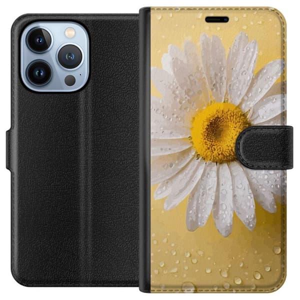 Lompakkokotelo Apple iPhone 13 Pro-laitteelle, jossa on Posliinikukka kuvio