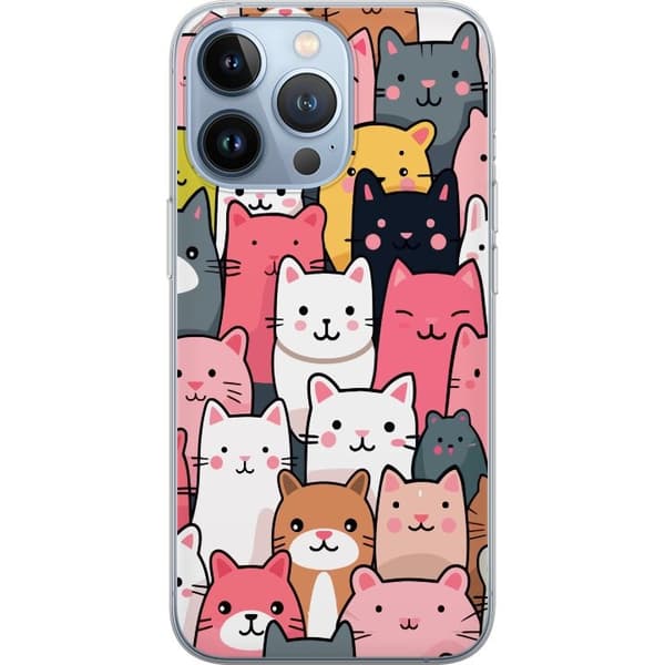 Mobilcover til Apple iPhone 13 Pro med Katte mønster motiv