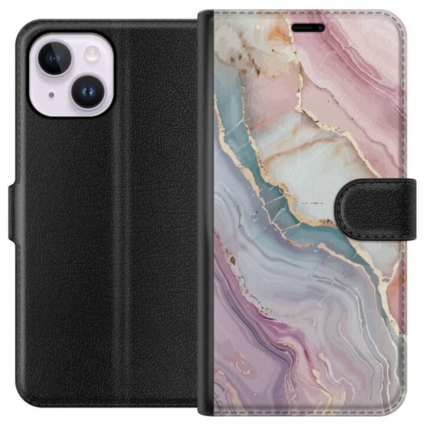 Plånboksfodral till Apple iPhone 14 Plus med Marmor motiv
