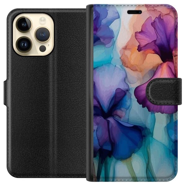 Lommeboketui til Apple iPhone 14 Pro Max med Magiske blomster motiv