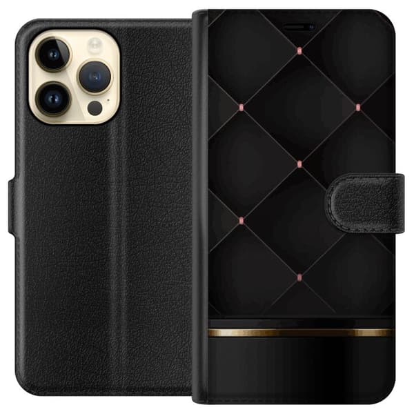 Lompakkokotelo Apple iPhone 14 Pro Max-laitteelle, jossa on Ylellinen linja kuvio