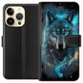 Pikkukuva 1 / 4: Lompakkokotelo Apple iPhone 15 Pro-laitteelle, jossa on Susi kuvio