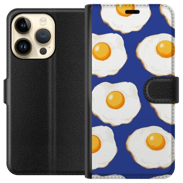 Lommeboketui til Apple iPhone 15 Pro med Stekte egg motiv