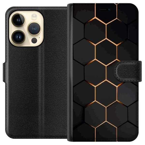 Lompakkokotelo Apple iPhone 15 Pro-laitteelle, jossa on Ylellinen Kuvio kuvio