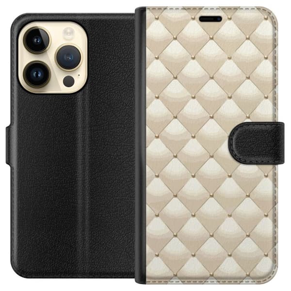 Lommeboketui til Apple iPhone 15 Pro med Gullglans motiv