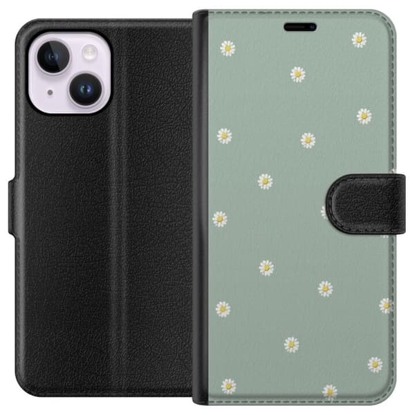 Lompakkokotelo Apple iPhone 15 Plus-laitteelle, jossa on Papinkello kuvio