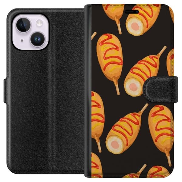 Lommeboketui til Apple iPhone 15 Plus med Kyllinglår motiv