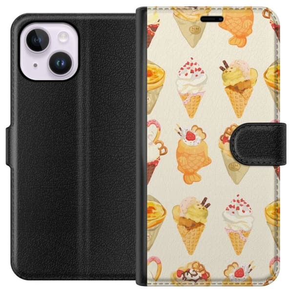 Lommeboketui til Apple iPhone 15 Plus med Glassig motiv