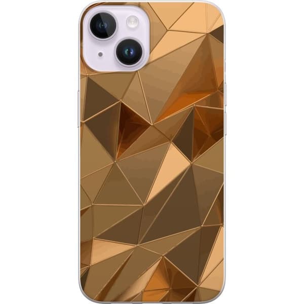 Mobilskal till Apple iPhone 15 Plus med 3D Guld motiv