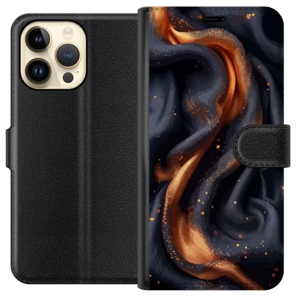 Tegnebogsetui til Apple iPhone 15 Pro Max med Brandigt silke motiv