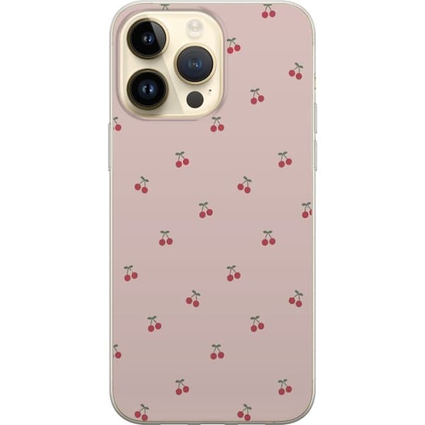Mobilskal till Apple iPhone 15 Pro Max med Körsbär motiv
