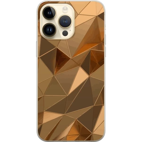 Mobildeksel til Apple iPhone 15 Pro Max med 3D Gull motiv