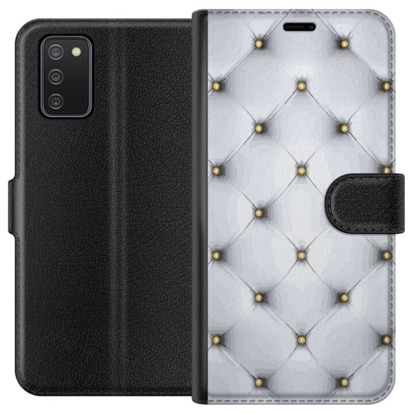 Lompakkokotelo Samsung Galaxy A02s-laitteelle, jossa on Ylellistä kuvio