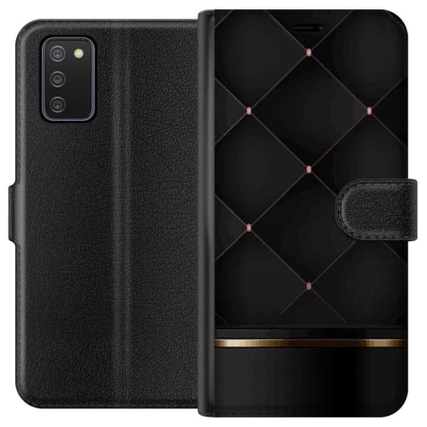 Lompakkokotelo Samsung Galaxy A02s-laitteelle, jossa on Ylellinen linja kuvio