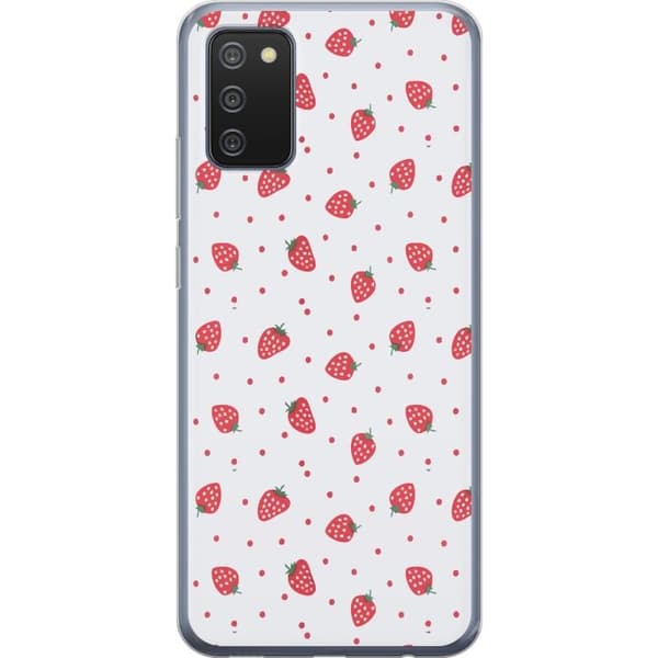 Mobilcover til Samsung Galaxy A02s med Jordbær motiv