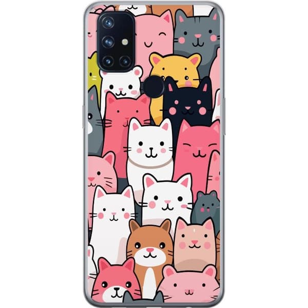 Mobilskal till OnePlus Nord N10 5G med Kattmönster motiv