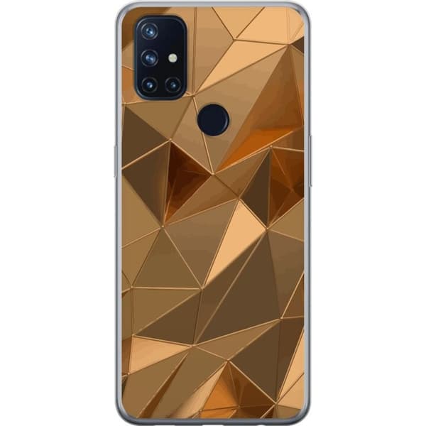 Kännykkäkuori OnePlus Nord N10 5G-laitteelle, jossa on 3D Kulta kuvio
