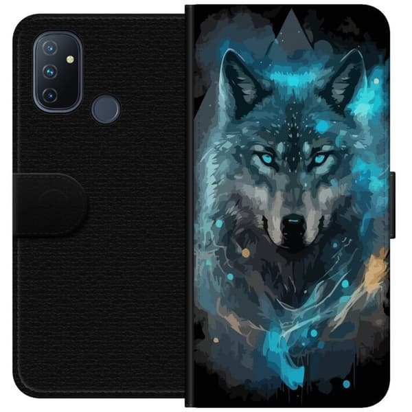 Plånboksfodral till OnePlus Nord N100 med Varg motiv