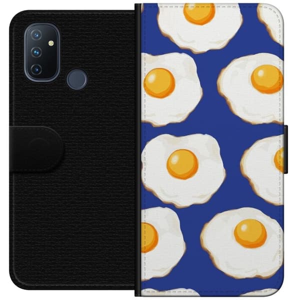 Lompakkokotelo OnePlus Nord N100-laitteelle, jossa on Paistetut munat kuvio