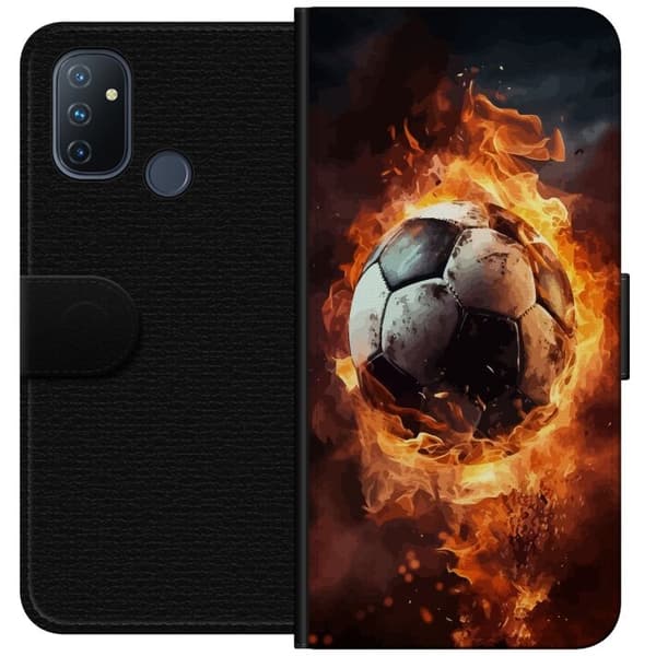 Tegnebogsetui til OnePlus Nord N100 med Fodbold motiv