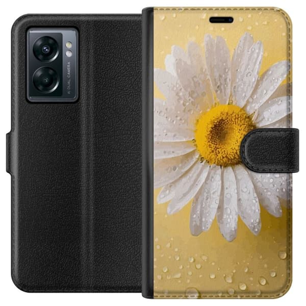 Tegnebogsetui til OnePlus Nord N300 med Porcelænsblomst motiv