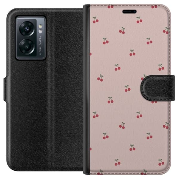Tegnebogsetui til OnePlus Nord N300 med Kirsebær motiv