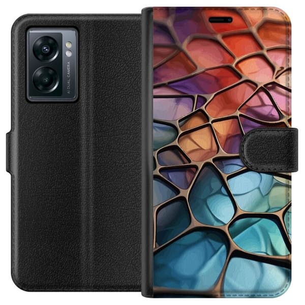 Plånboksfodral till OnePlus Nord N300 med Metalliskt mönster motiv