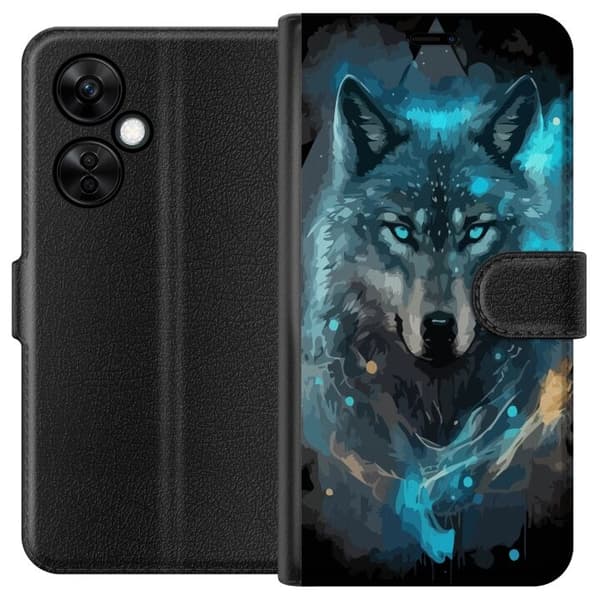 Plånboksfodral till OnePlus Nord CE3 med Varg motiv