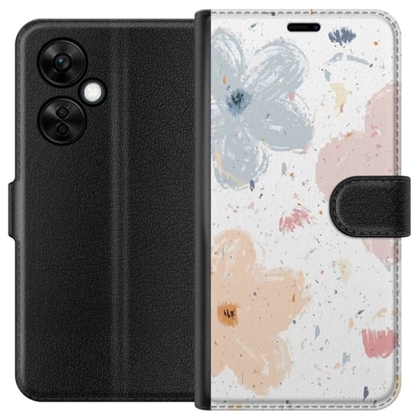 Tegnebogsetui til OnePlus Nord CE3 med Blomster motiv