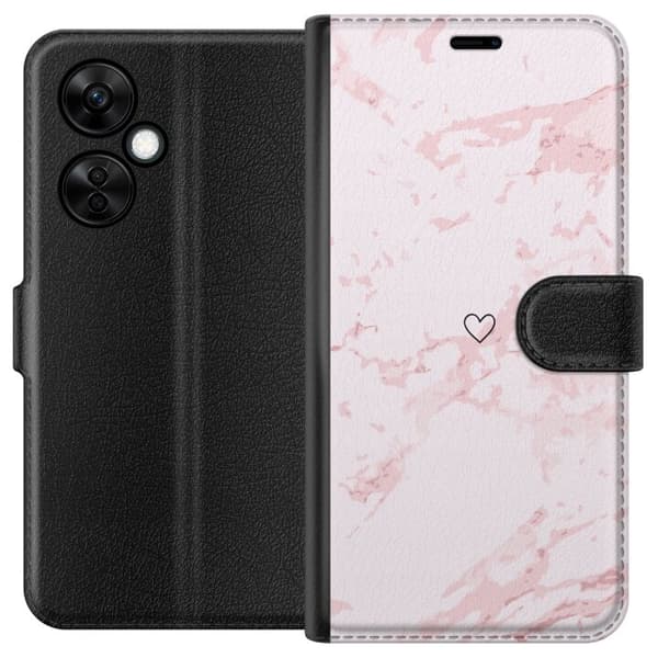 Plånboksfodral till OnePlus Nord CE 3 Lite med Rosa Hjärta motiv