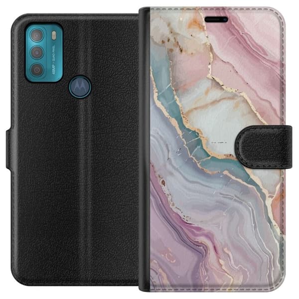 Plånboksfodral till Motorola Moto G50 med Marmor motiv