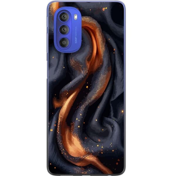 Mobildeksel til Motorola Moto G51 5G med Brennende silke motiv