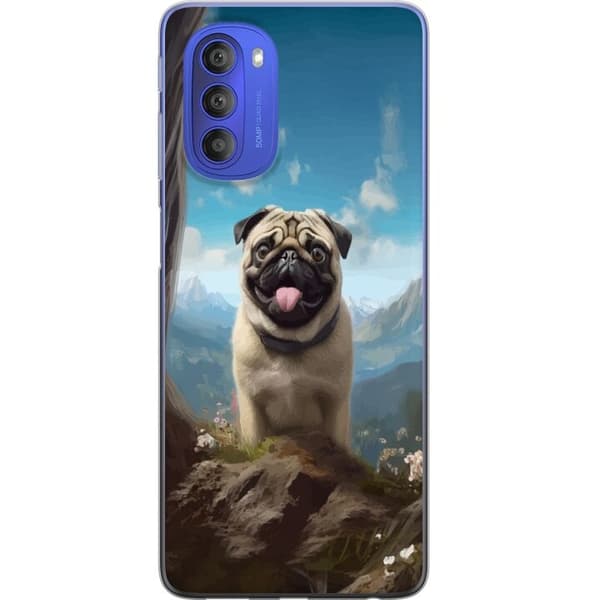 Mobildeksel til Motorola Moto G51 5G med Glad Hund motiv