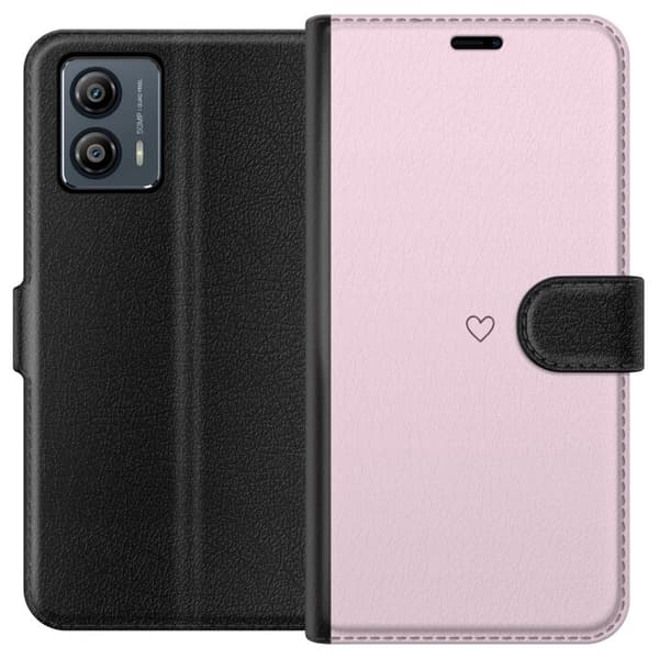 Lommeboketui til Motorola Moto G53 med Hjerte motiv