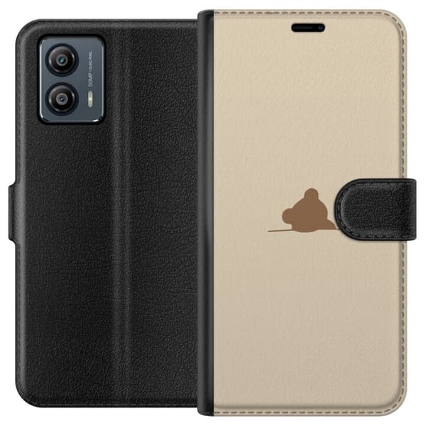 Lompakkokotelo Motorola Moto G53-laitteelle, jossa on Nalle kuvio