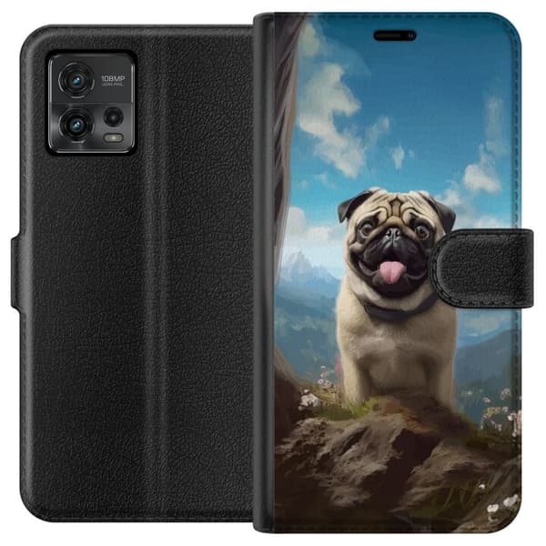 Lompakkokotelo Motorola Moto G72-laitteelle, jossa on Iloinen Koira kuvio