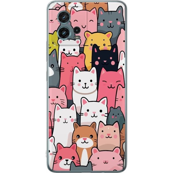 Mobildeksel til Motorola Moto G72 med Kattmønster motiv
