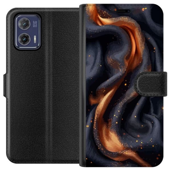 Lompakkokotelo Motorola Moto G73-laitteelle, jossa on Tulinen silkki kuvio