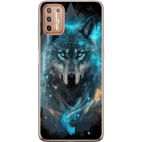 Kännykkäkuori Motorola Moto G9 Plus-laitteelle, jossa on Susi kuvio