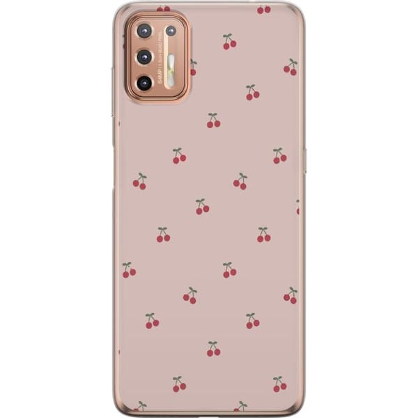 Mobildeksel til Motorola Moto G9 Plus med Kirsebær motiv