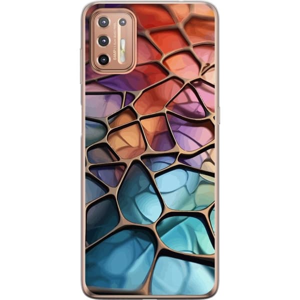 Kännykkäkuori Motorola Moto G9 Plus-laitteelle, jossa on Metallikuviointi kuvio