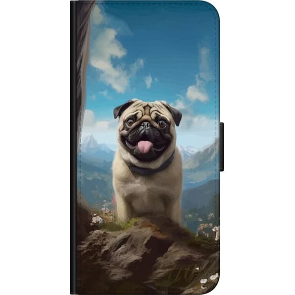 Tegnebogsetui til Motorola Moto G9 Play med Glad Hund motiv